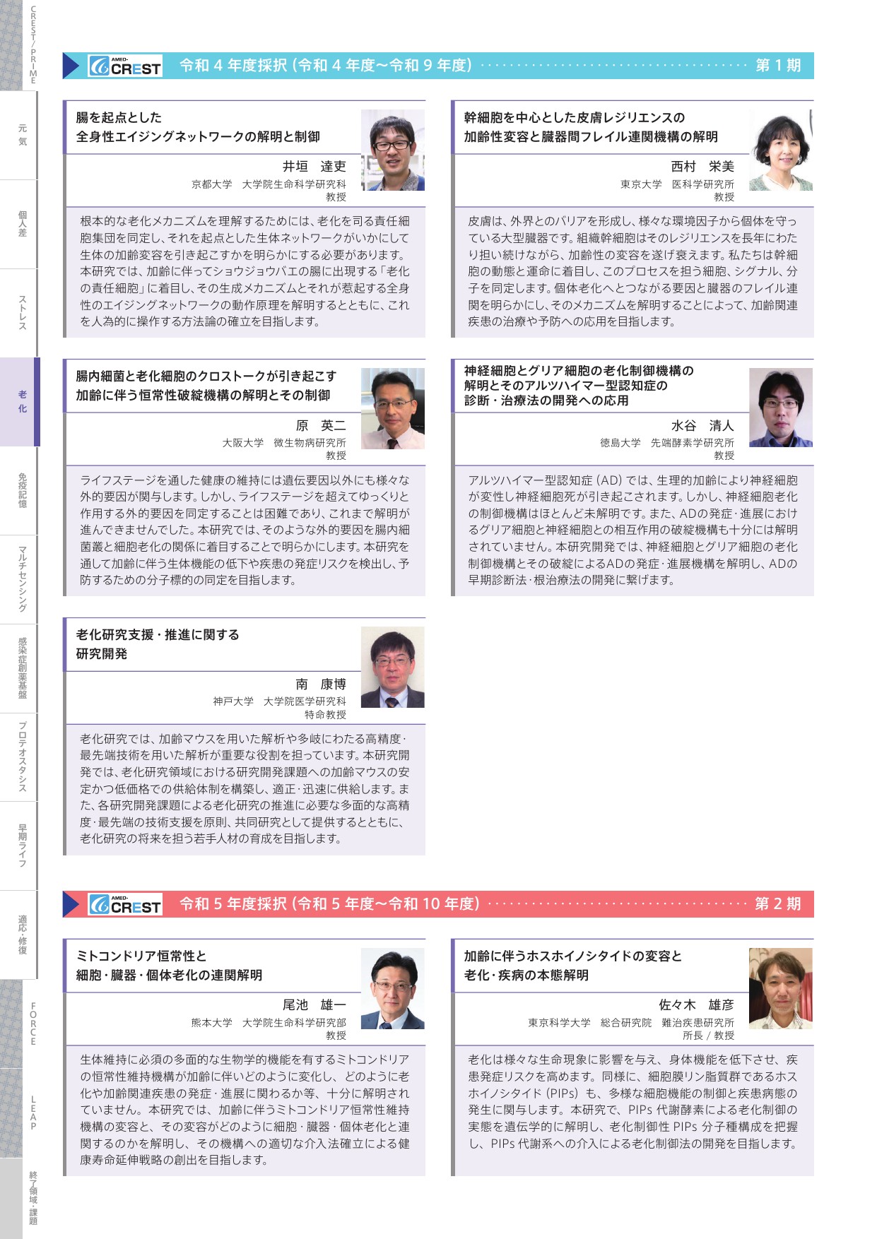 老化メカニズム研究領域 概要資料 2ページ目