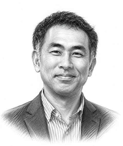梶保 博昭（鉛筆画肖像）