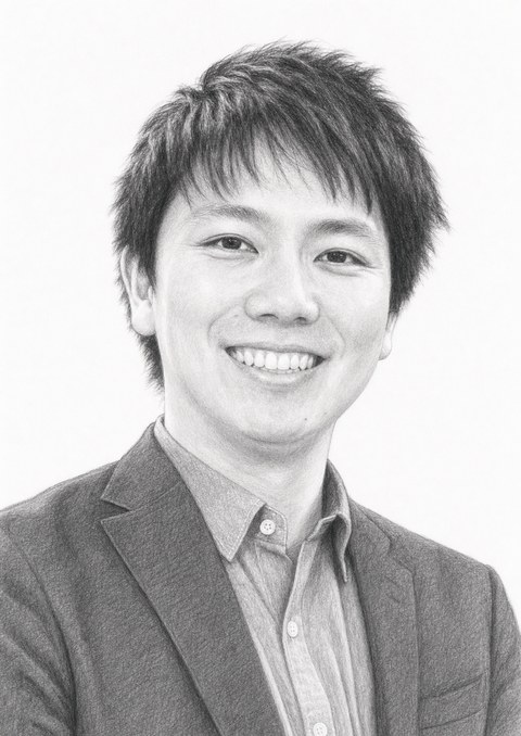 森岡 真（鉛筆画肖像）